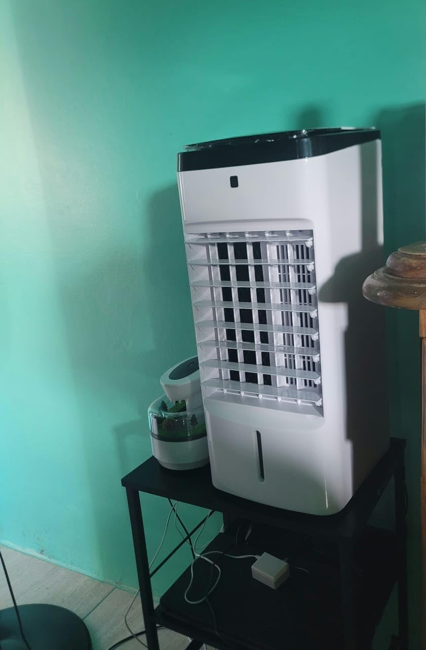 Uthfy Portable Air Conditioners, 3 IN 1 Evaporative Air Cooler with Detachable Water Tank, 6 Ice Packs, 12H Timer, 120 Oscillation customer photo 2