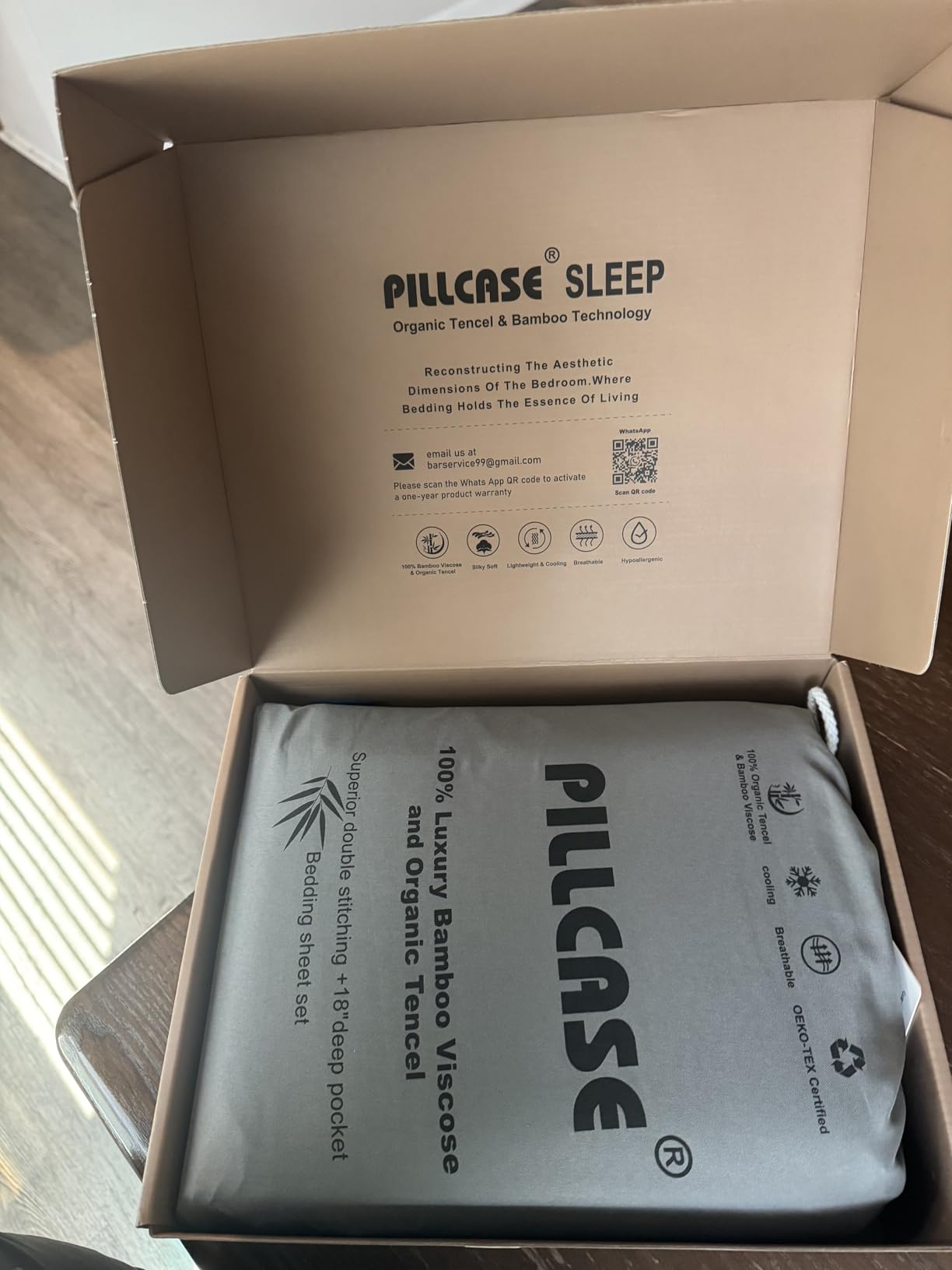 Luxury Organic Tencel & Viscose from Bamboo Cooling Sheet Set, Silky Soft Lyocell Sheets with Deep Pocket, Hypoallergenic & Breathable Bedding with Pillowcases (White, Queen) customer photo 2