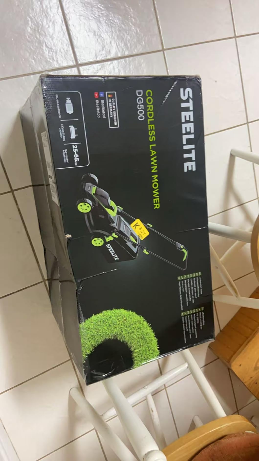 STEELITE 21V 13-Inch Brushless Electric Lawn Mower, Cordless Push Mower with 4.0Ah Battery & Charger, 5-Level Height Adjustment, Mulching/Bagging, for Small Yard customer photo 1