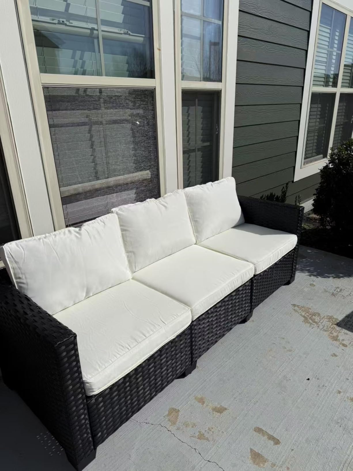 Aoxun 8 Piece Outdoor Patio Furniture Set 7 Seats, Outdoor Sectional with Thick Waterproof Cushions & Storage Coffee Table, Patio Conversation Sets for Garden, Backyard, Porch, Balcony, Deck, Beige customer photo 2