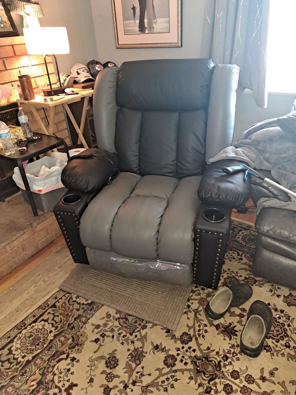 Triple Motor Large Power Lift Recliner Chair for Elderly with Heat and Massage, Lay Flat Lift Chairs for Seniors Infinite Position, Extended Footrest, USB Ports (Dark Brown) customer photo 2