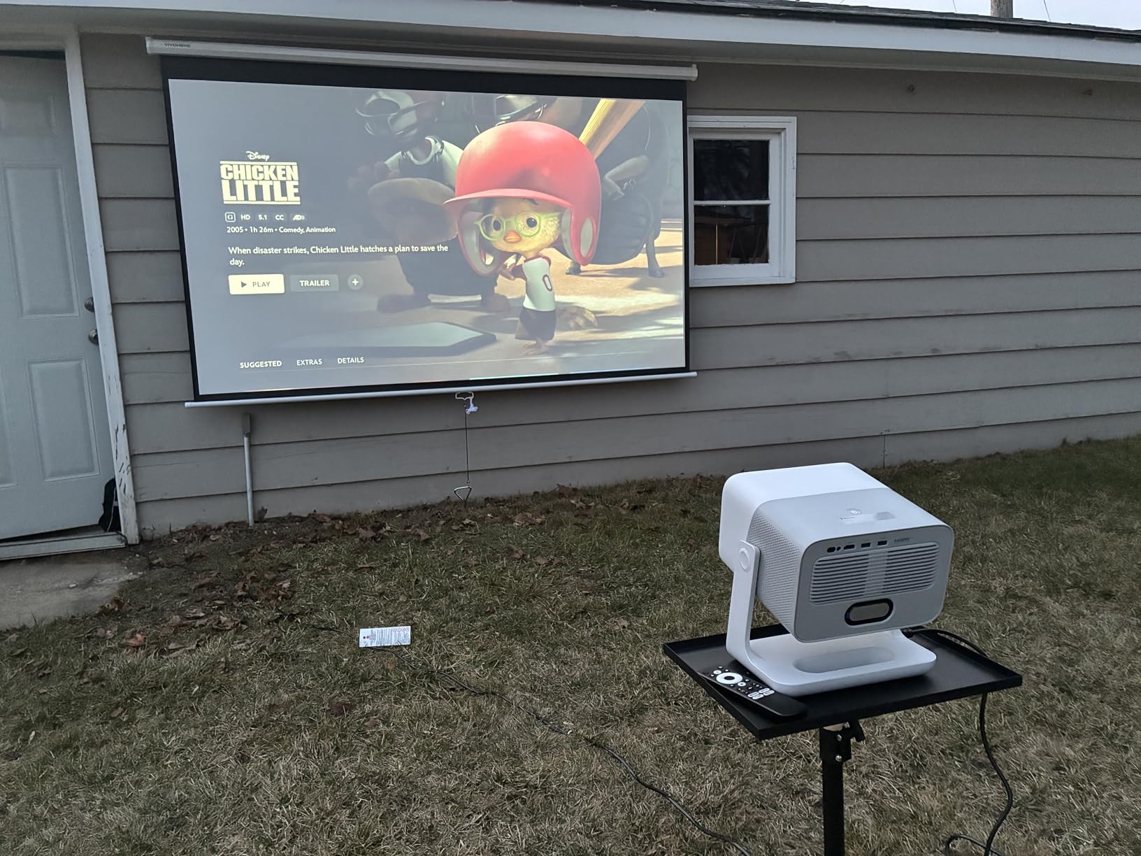 【3000 ANSI Official Licensed Google TV】4K Smart Projector with WiFi and Bluetooth, VOPLLS Outdoor Projectors with Dolby/Auto Focus, Portable Movie Phone Wireless Gaming Wifi Proyector for Bedroom/Home customer photo 1