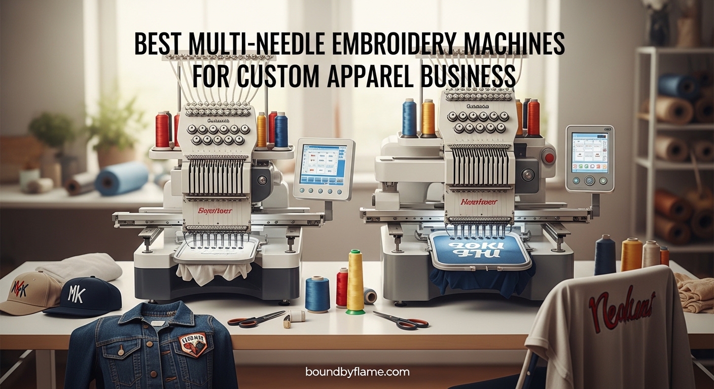 Best Multi-Needle Embroidery Machines for Custom Apparel Business