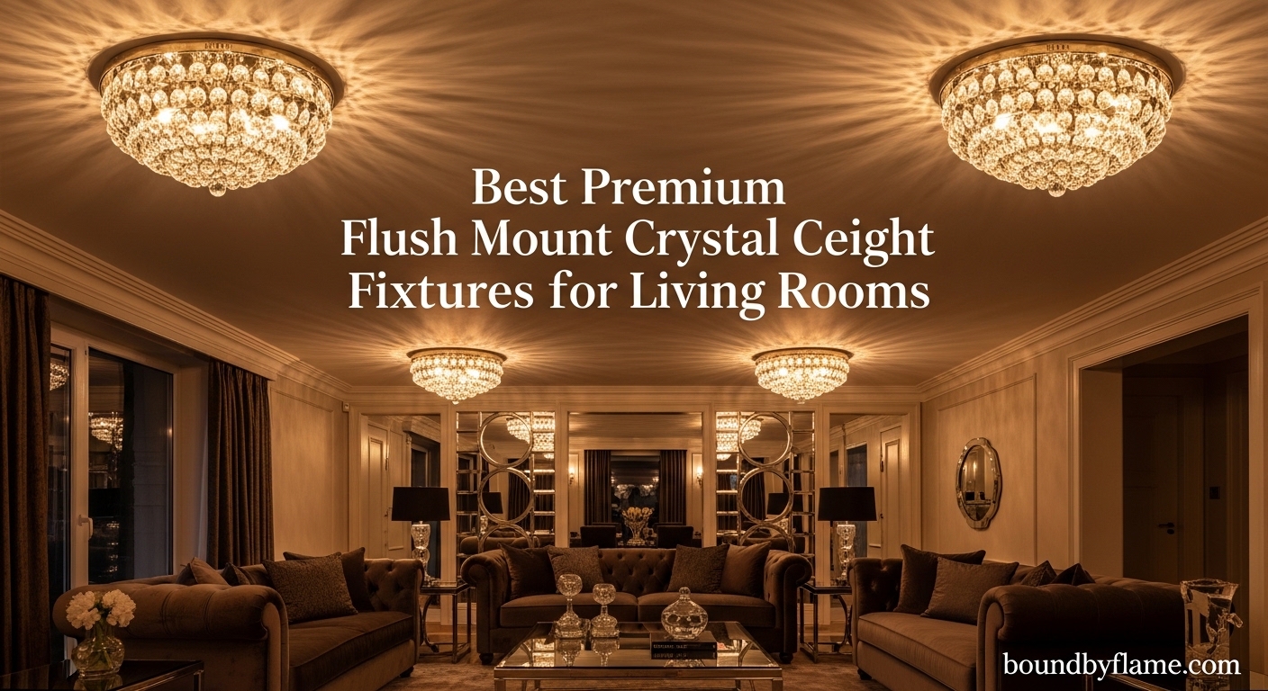 Best Premium Flush Mount Crystal Ceiling Light Fixtures for Living Rooms
