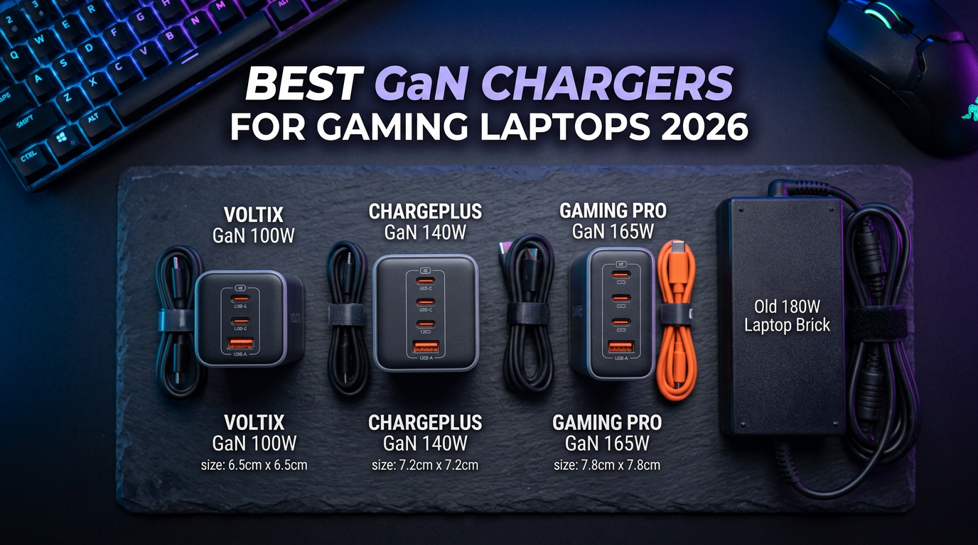 Best GaN chargers for gaming laptops