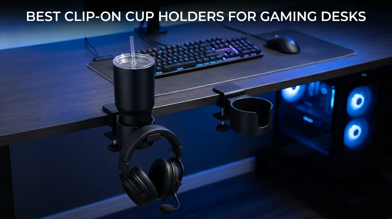 Best clip-on cup holders for gaming desks