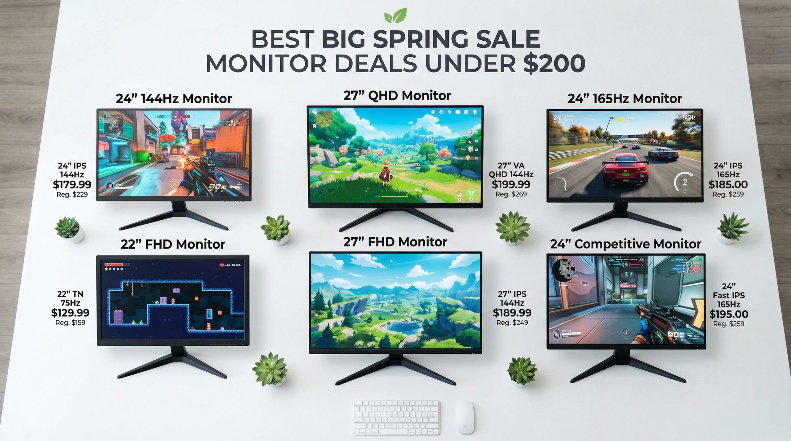 Best Big Spring Sale Monitor Under $200 Deals on Amazon