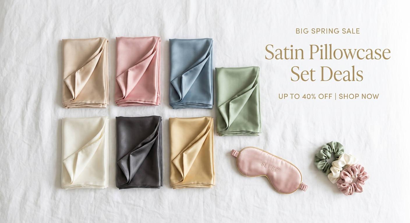 Best Big Spring Sale Satin Pillowcase Set Deals on Amazon