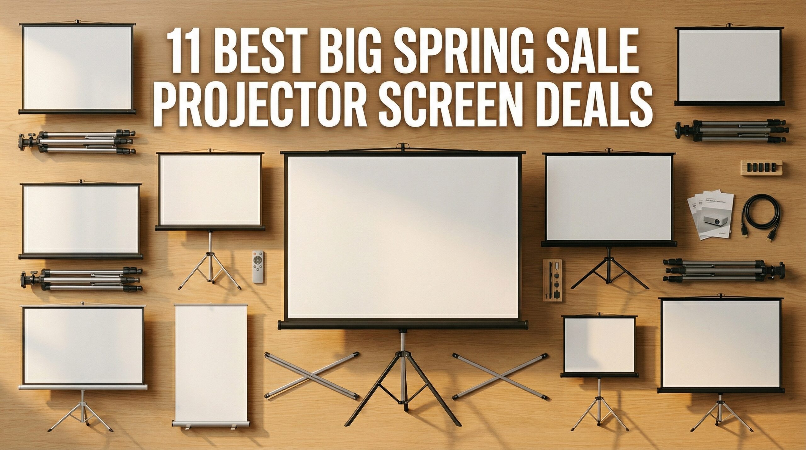 Best Big Spring Sale Projector Screen with Stand Deals on Amazon