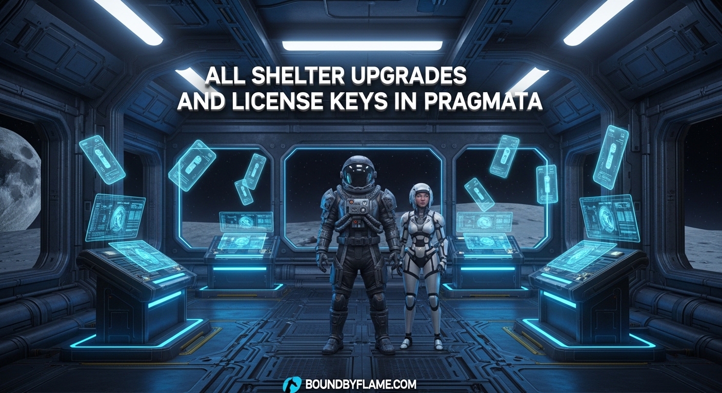 All Shelter Upgrades and License Keys in Pragmata