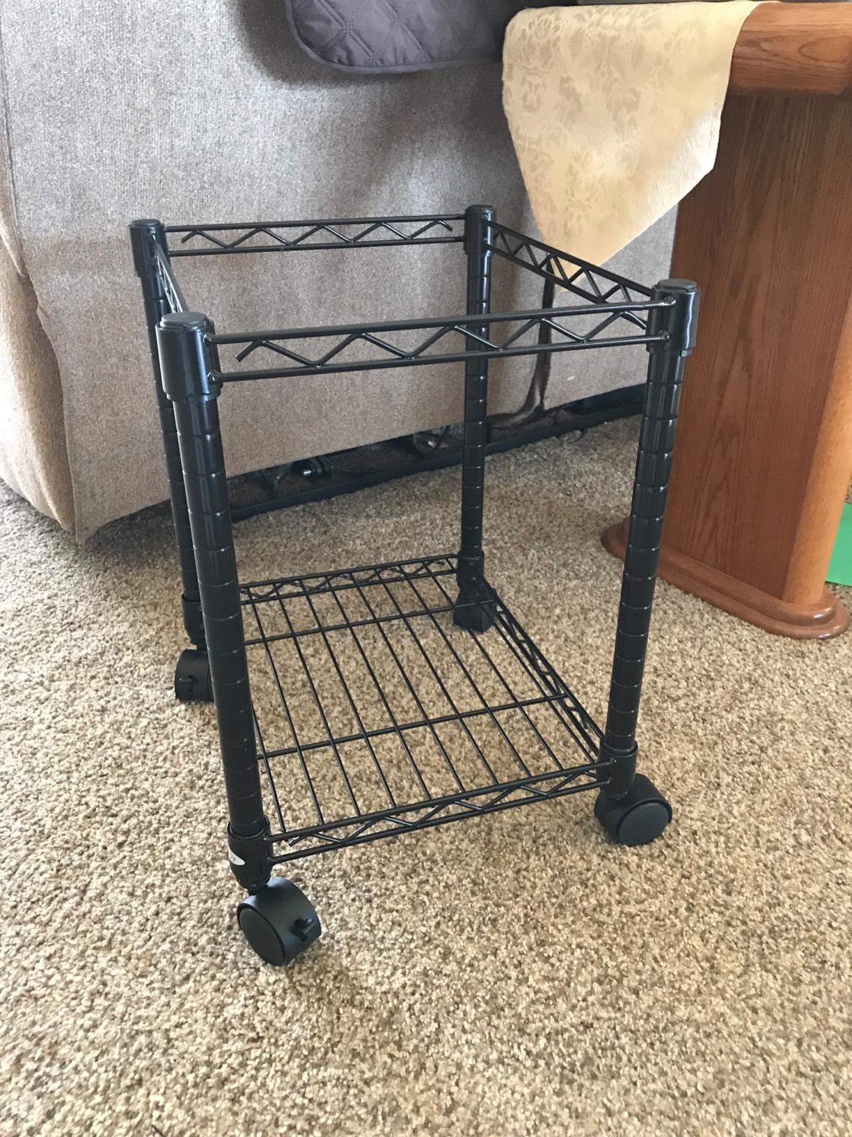 Safco Compact Rolling Cart, Fits Letter and Legal-Size Hanging Folders, Mobile File Storage, Steel, Black customer photo 1