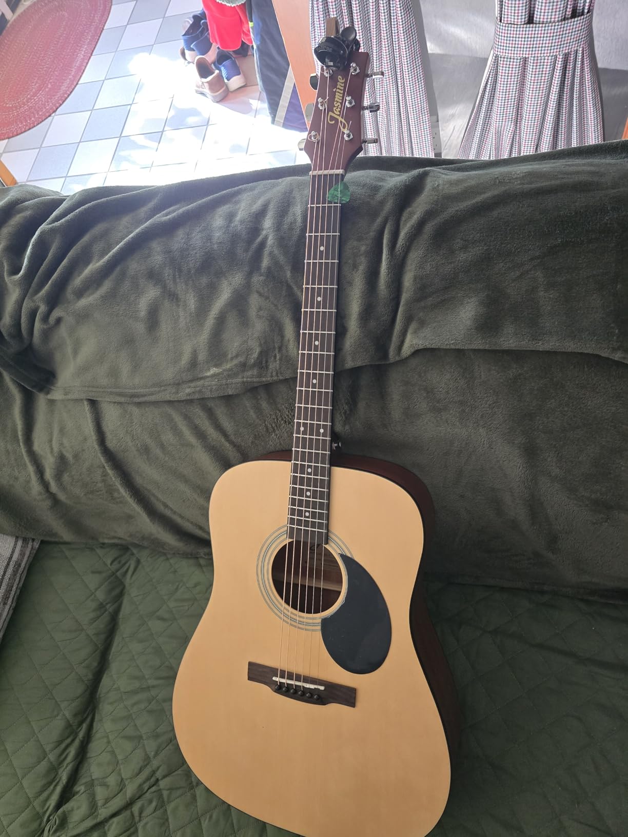 Jasmine S35 Dreadnought Acoustic Guitar Strings 6, Rosewood Fingerboard, Advanced X Bracing - Full-Size Guitar for Beginners & Others - Natural Finish, Right customer photo 1