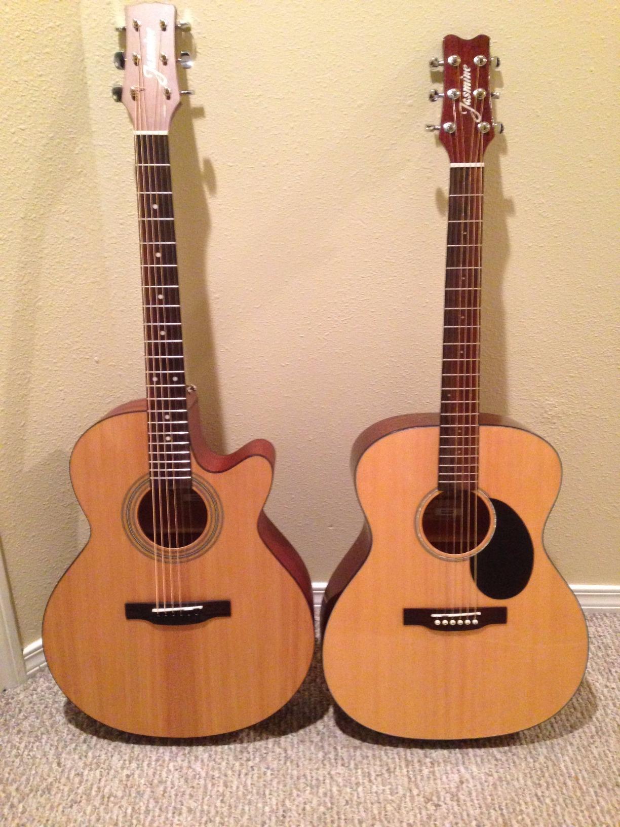 Jasmine S34C Orchestra Acoustic Guitar, Spruce Top, Sapele Back & Sides, Advanced X Bracing, Venetian Cutaway, Slim Neck, 25.5