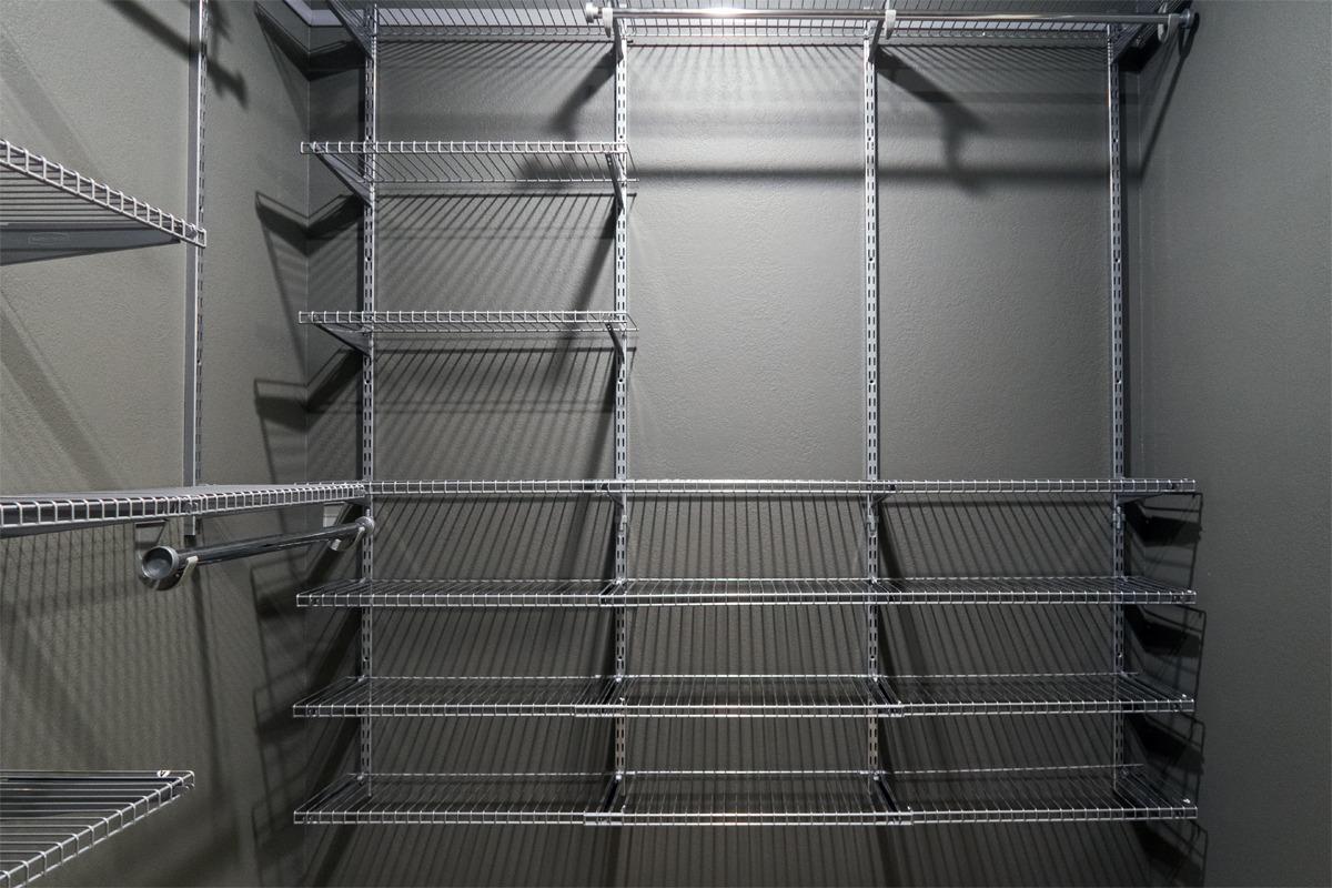 Rubbermaid Configurations Deluxe Custom Closet Kit 4-8 Ft. Adjustable Metal Wire Shelving Titanium Finish Expandable Organization System Hardware Included customer photo 2