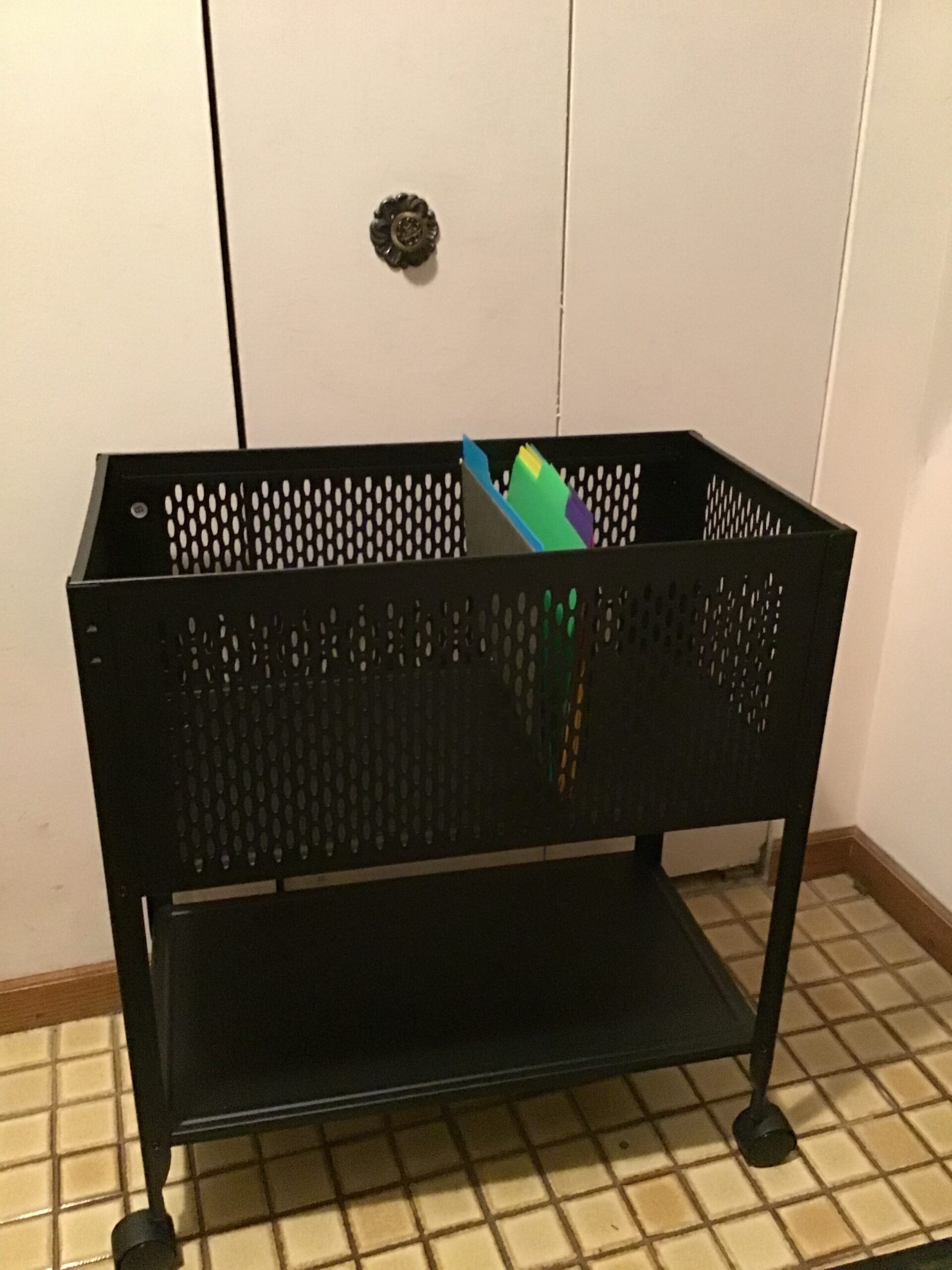 Lorell Mesh Rolling File, 12-1/2 by 25 by 28-1/4-Inch, Black customer photo 1