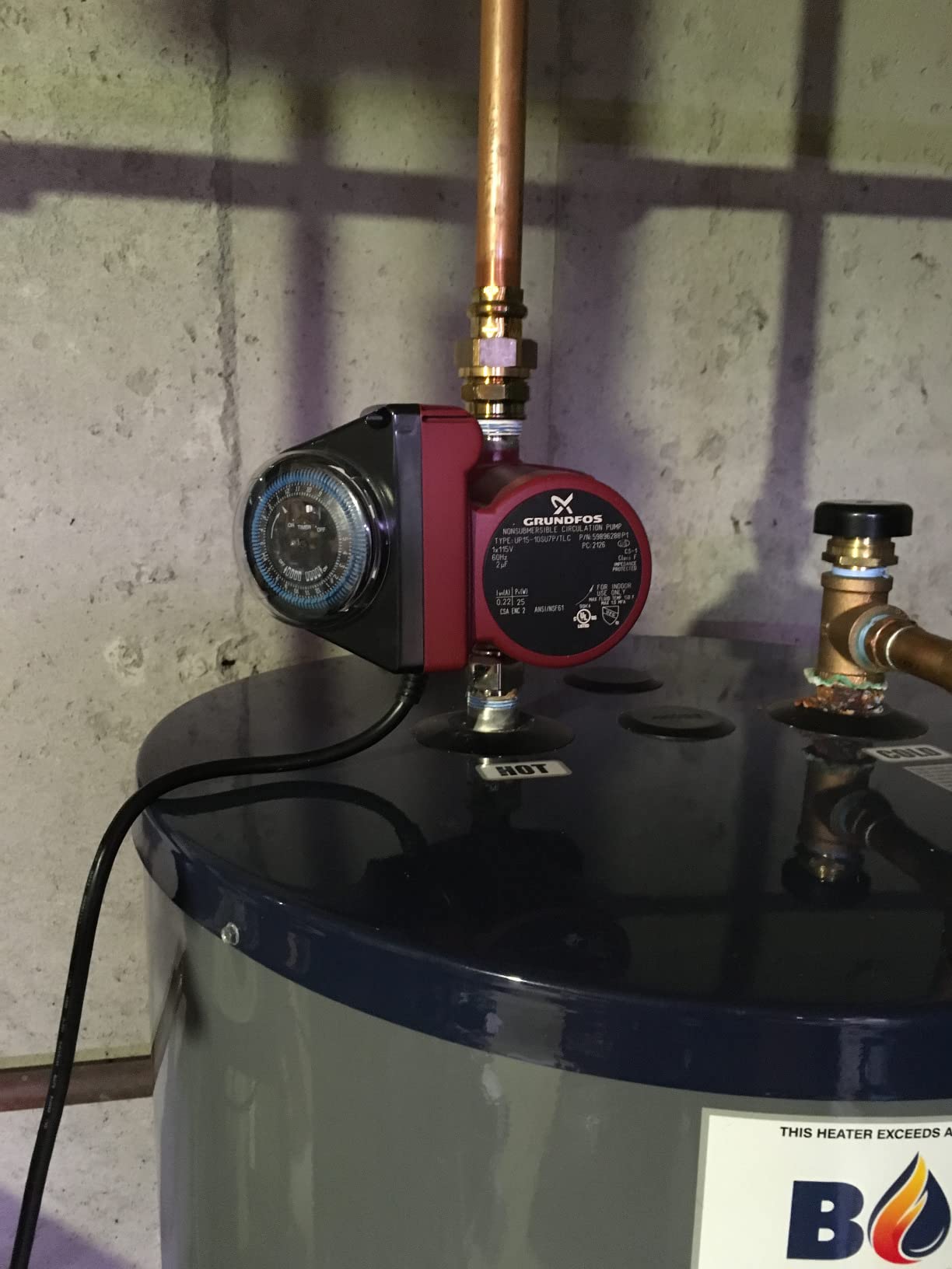 Grundfos GRU-595916 Recirculating Hot Water Pump Comfort System 25 Watts, Easy Install. Instant hot water throughout system. Entire Kit Included customer photo 2