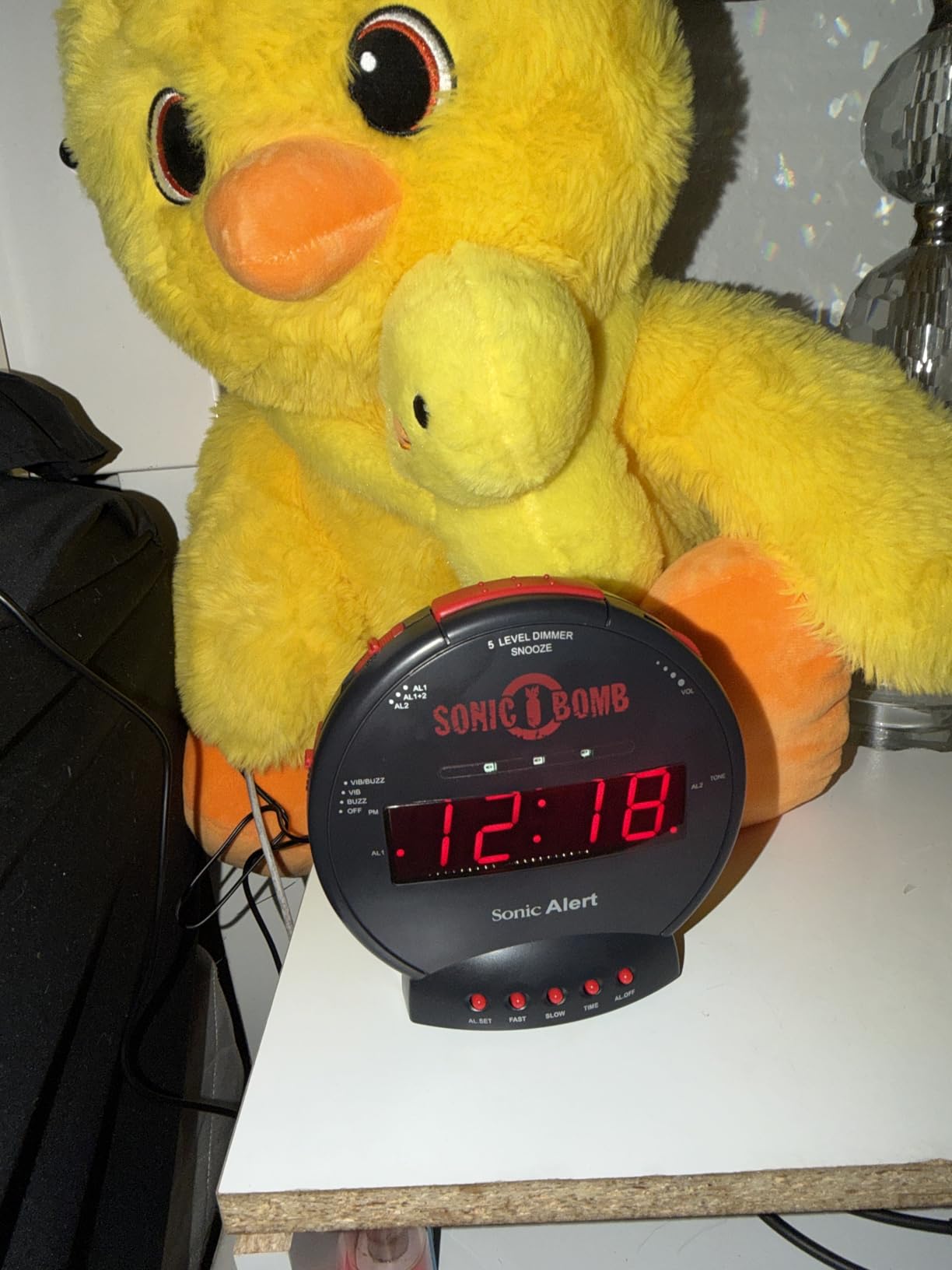 Sonic Bomb Dual Extra Loud Alarm Clock with Bed Shaker - Sonic Alert Vibrating Alarm Clock for Heavy Sleepers, Battery Backup customer photo 2