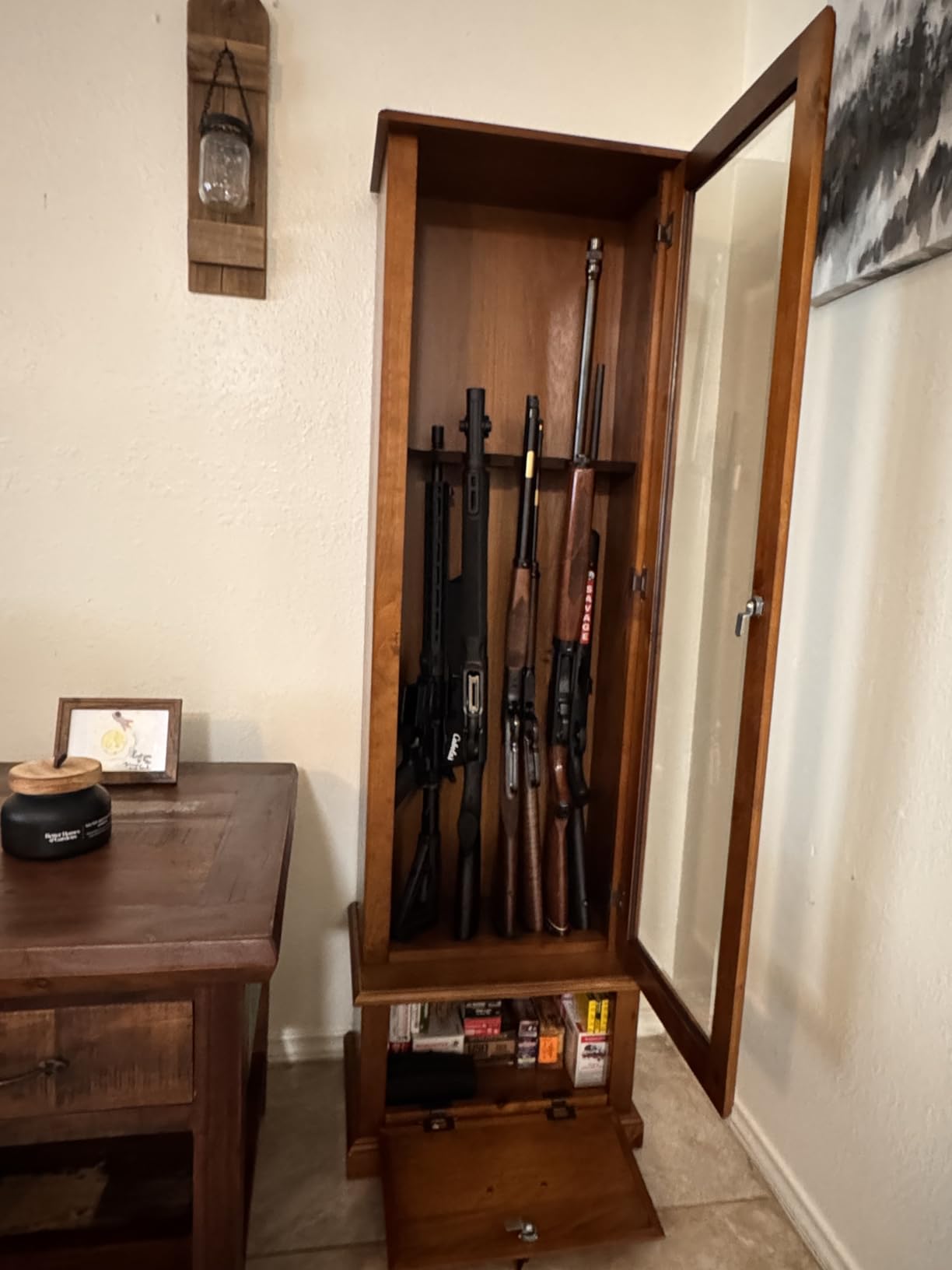 American Furniture Classics 8 Gun Cabinet with Locking Tempered Glass Door customer photo 1