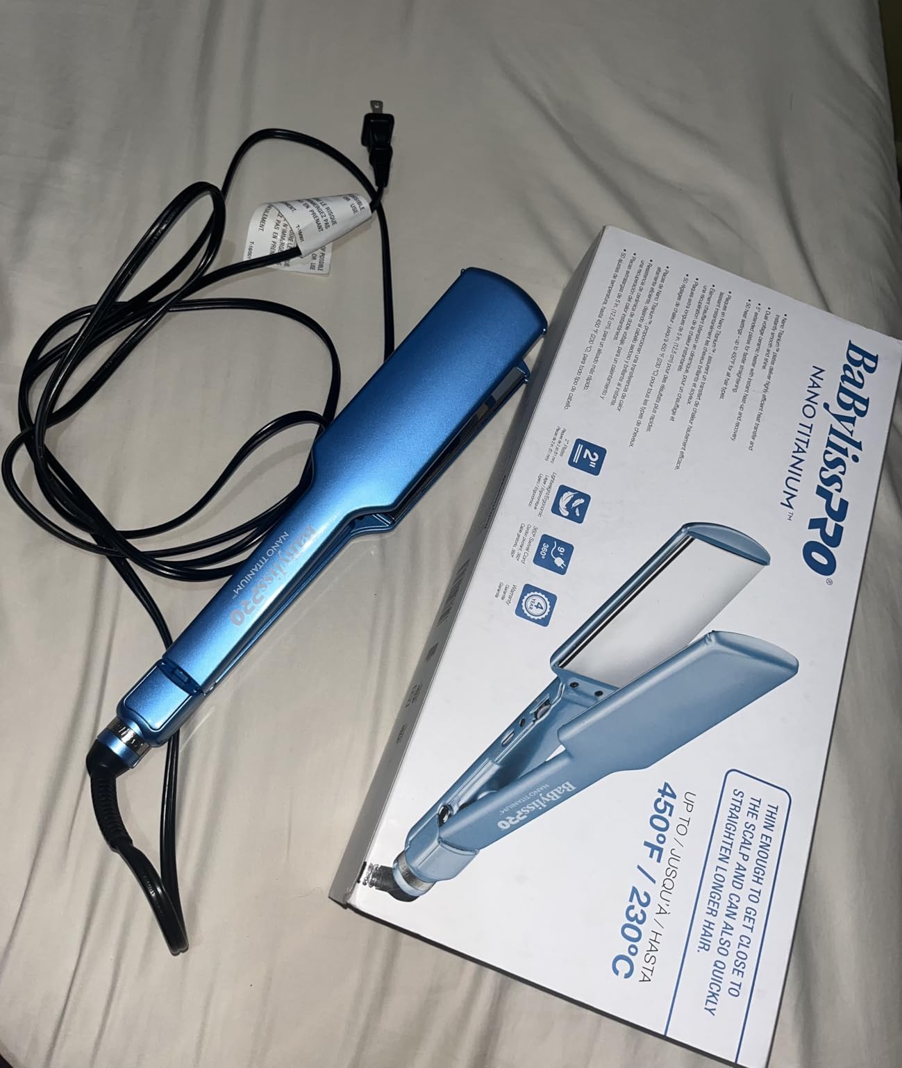 BabylissPRO Nano Titanium Ultra-Thin Hair Straightener, Professional Flat Iron, 5-Inch Extended Plates for Faster Straightening, for All Hair Types customer photo 1