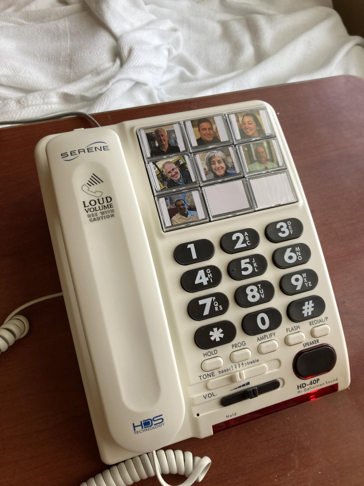 Serene Innovations Amplified Big Button Landline Phone for Seniors with Dementia - 26dB Home Phone with Photo Buttons - Hearing Impaired Telephone customer photo 1