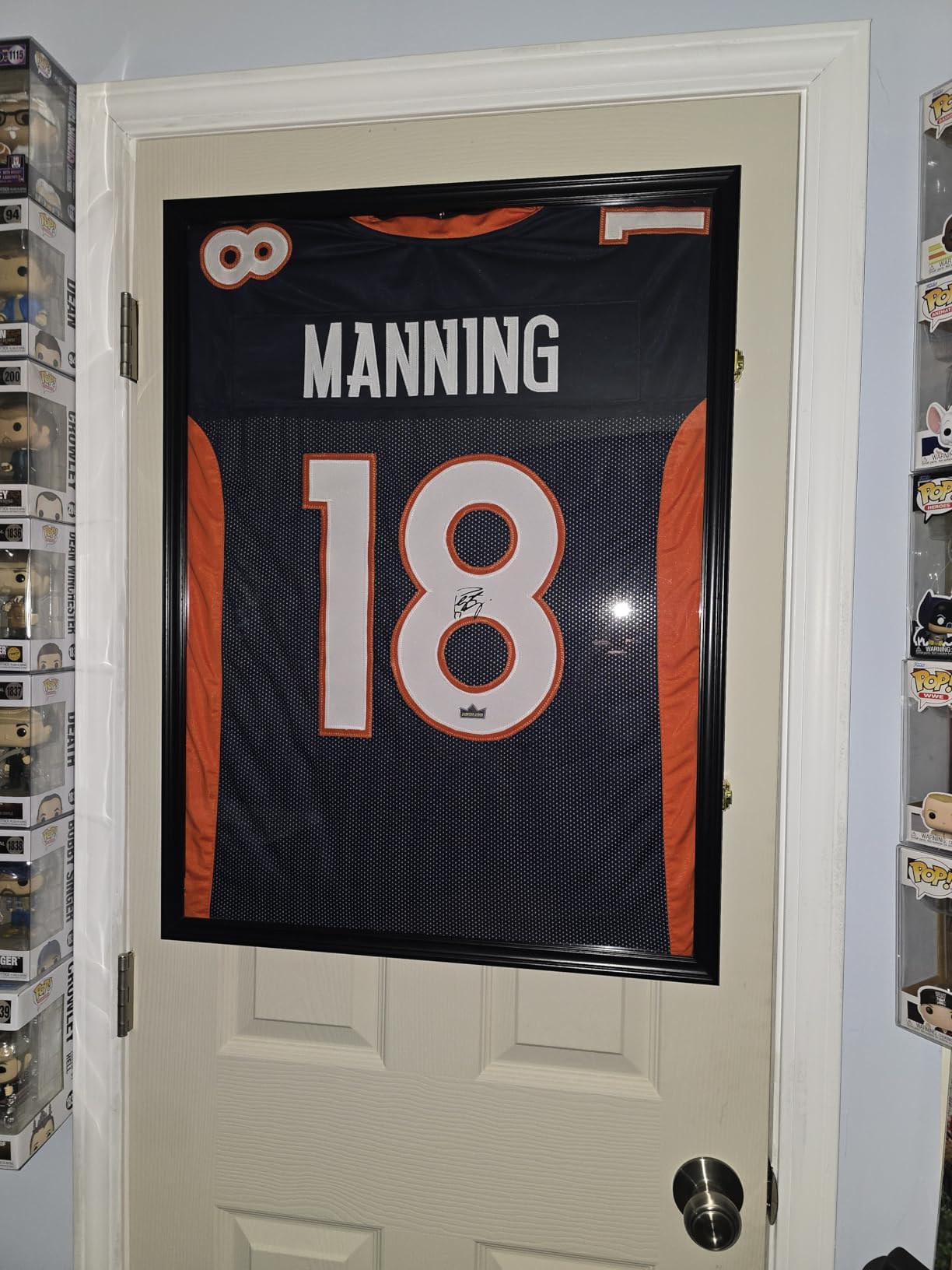 Pro Collector's Jersey Display Case Frame Large Sport Shadow Box Pro 98% UV Protection for Baseball Basketball Football Soccer Hockey Memorabilia T-Shirt Uniform (Black Finish) customer photo 1