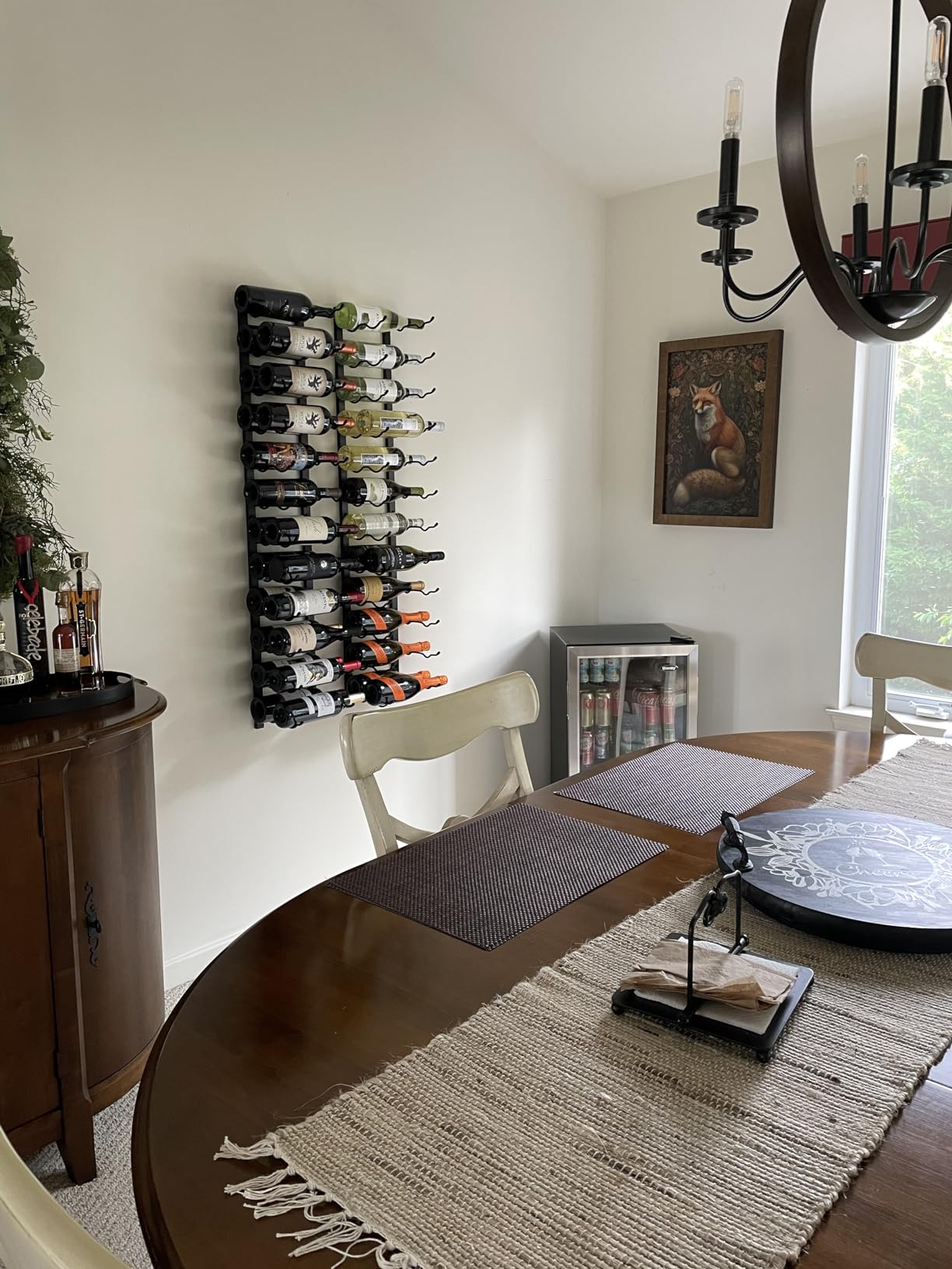 VintageView W Series Pro Wine Rack 4 - Metal Wall Mounted Wine Rack - Modern, Label Forward Wine Storage - Space Saving Wine Rack with 12 Bottle Storage Capacity (Matte Black) customer photo 1