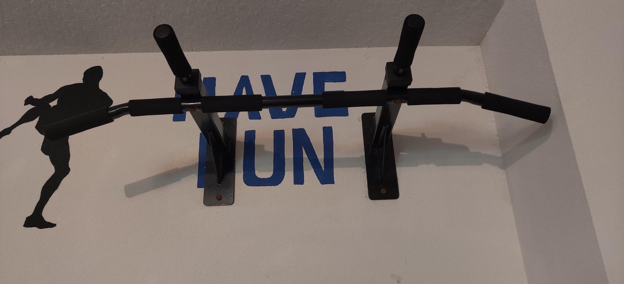 Wall Mount Pull Up Bar with Extra Clearance, Fits 16