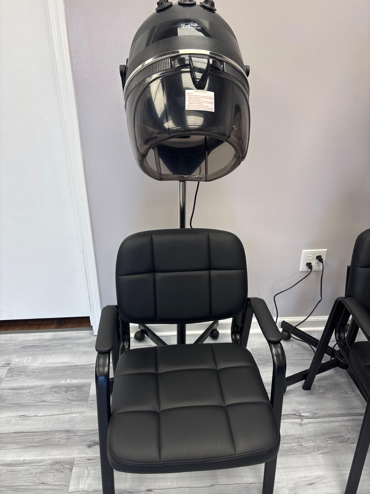 Buy-Rite Meredith 880 Watt Professional Salon Hair Dryer - Adjustable Height, 5-Star Caster Base, 60 Min Timer, Auto Shut-Off, Temp Control & 6-Speed Fan, Hood Diameter 11