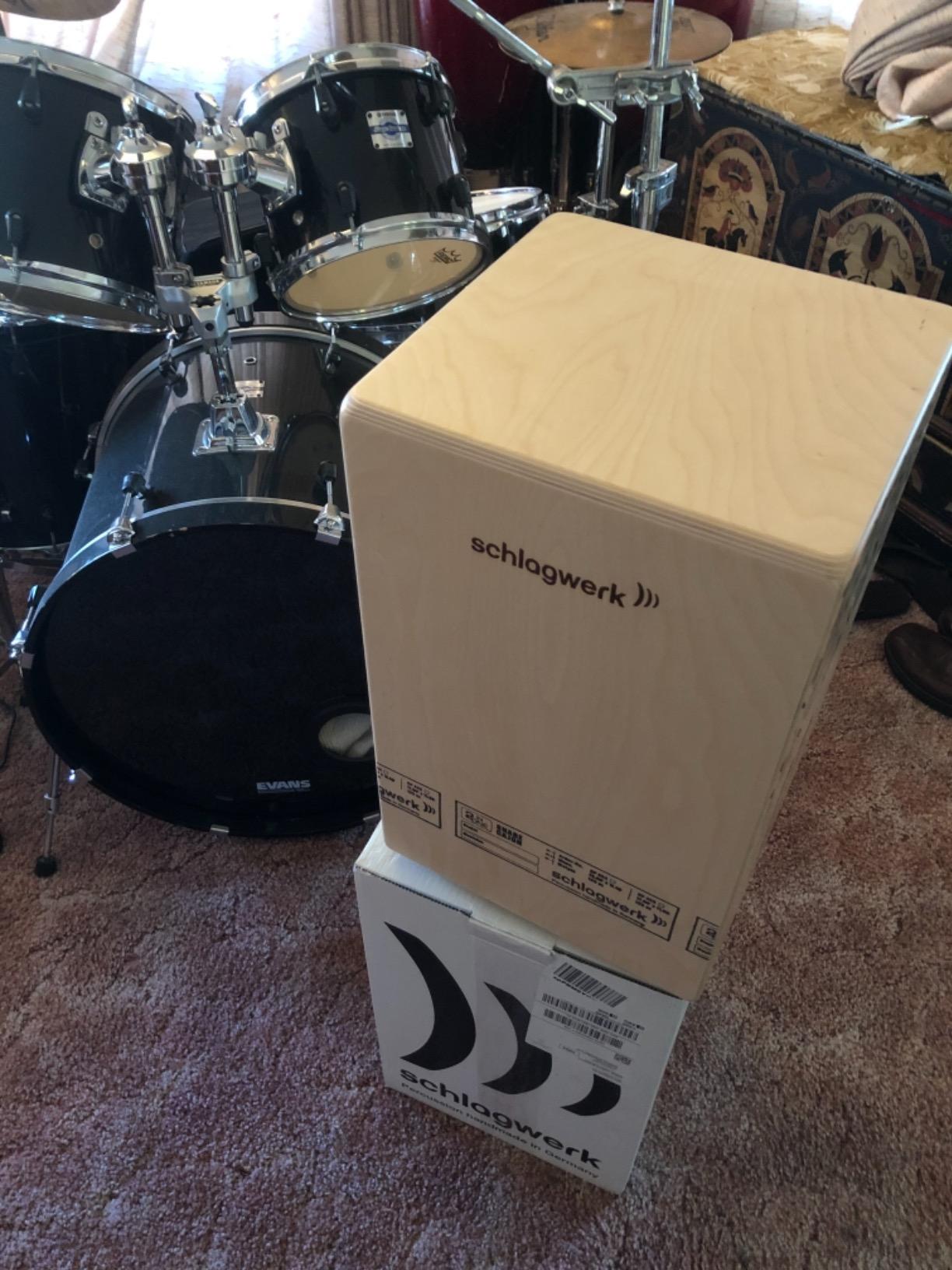 Schlagwerk CP404BLK 2inOne Series Snare Cajon - Black Baltic Birch Front Plate - Made in Germany customer photo 1