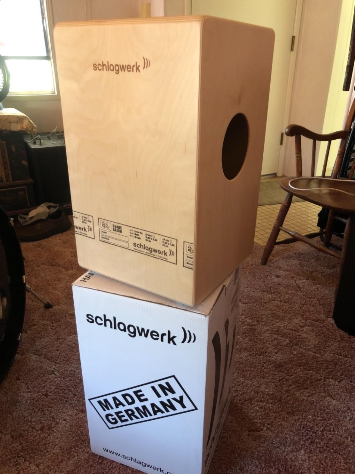 Schlagwerk CP404BLK 2inOne Series Snare Cajon - Black Baltic Birch Front Plate - Made in Germany customer photo 2