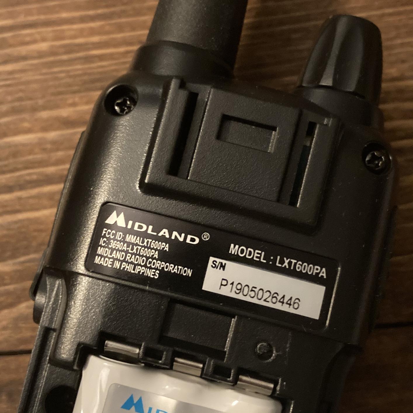 Midland LXT600VP3, 36 Channel FRS Two-Way Radio - Up to 30 Mile Range Walkie Talkie, 121 Privacy Codes, NOAA Weather Scan + Alert (Pair Pack) (Black) customer photo 1