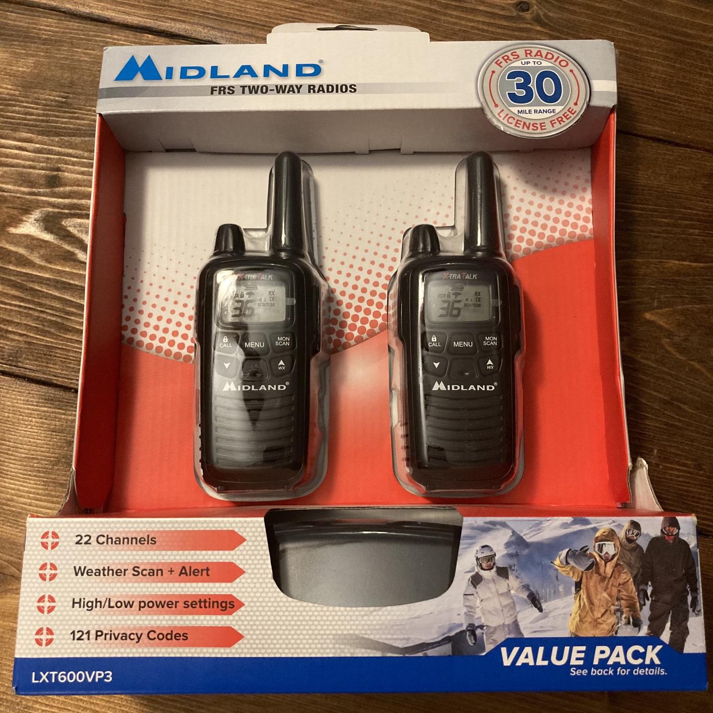 Midland LXT600VP3, 36 Channel FRS Two-Way Radio - Up to 30 Mile Range Walkie Talkie, 121 Privacy Codes, NOAA Weather Scan + Alert (Pair Pack) (Black) customer photo 2