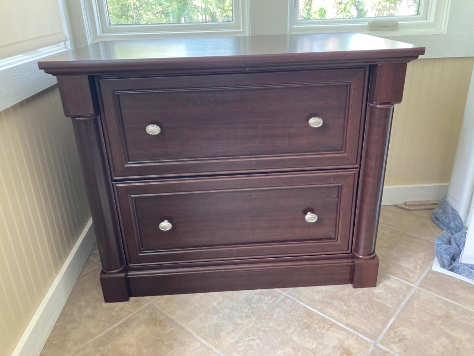 Sauder Palladia File Cabinet with 2 Drawers, Safety Mechanism, Lateral File Cabinet - Select Cherry Finish customer photo 2