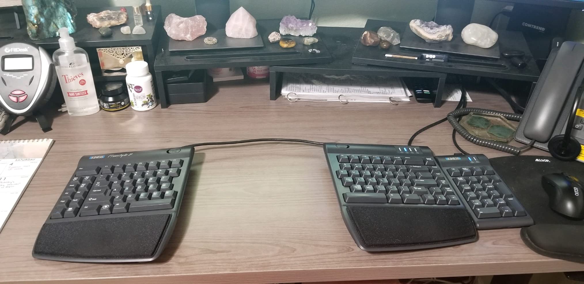 KINESIS Freestyle2 USB-A Ergonomic Keyboard w/ VIP3 Lifters for PC (9