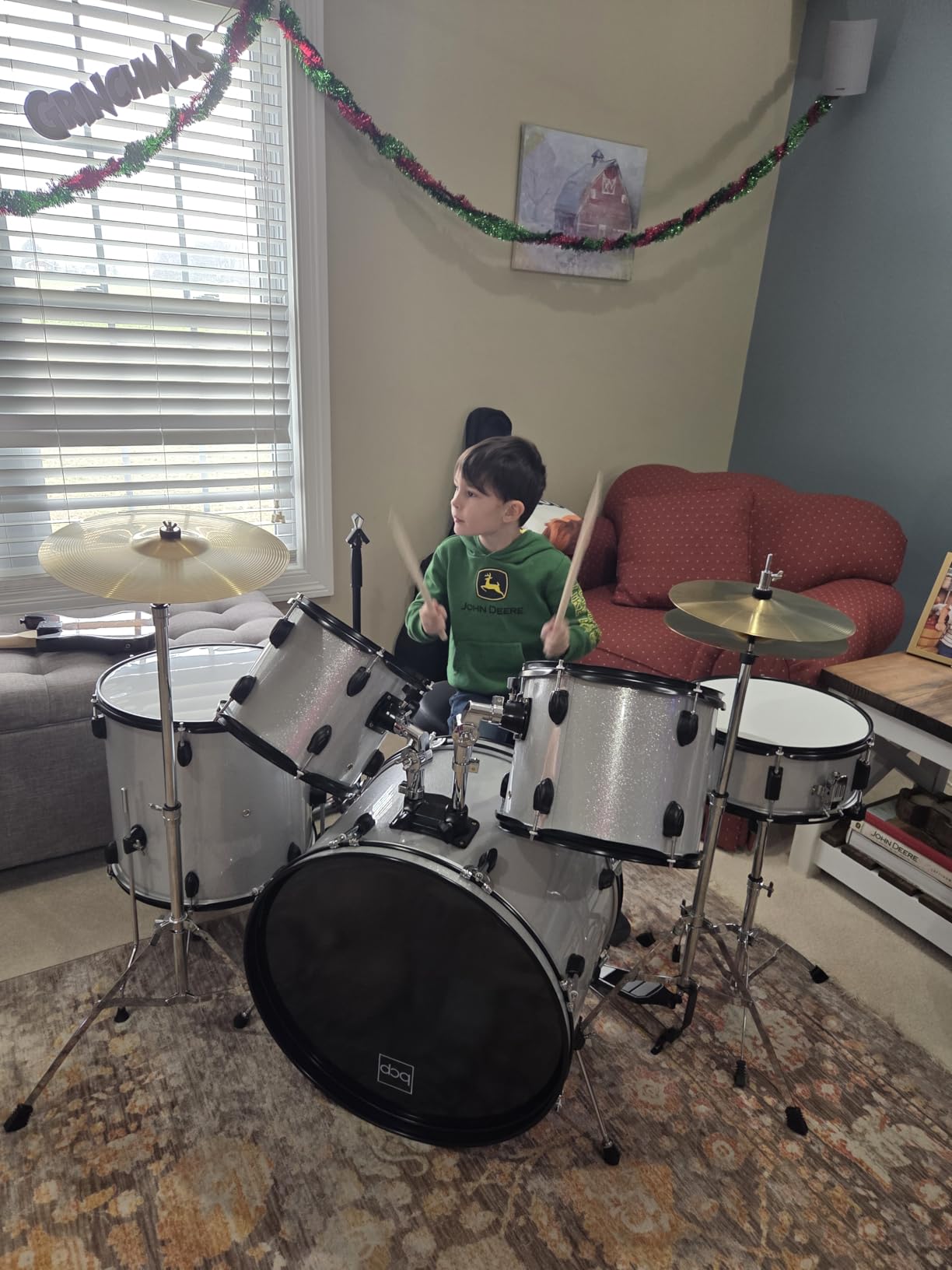 Best Choice Products 5-Piece Full Size Complete Adult Drum Set w/Cymbal Stands, Stool, Drum Pedal, Sticks, Floor Tom - Black customer photo 1