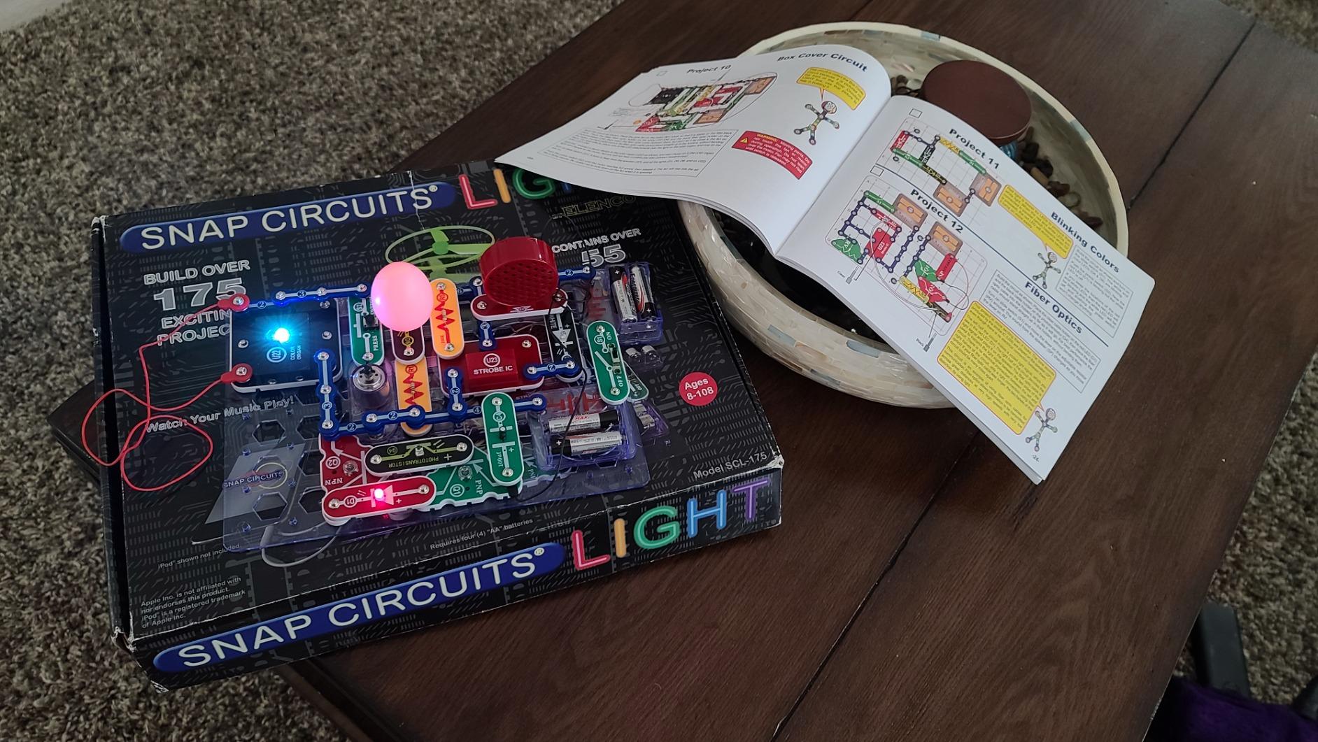 Snap Circuits Light Electronics Exploration Kit | Over 175 Exciting STEM Projects | Full Color Project Manual | 55+ Snap Circuits Parts customer photo 2