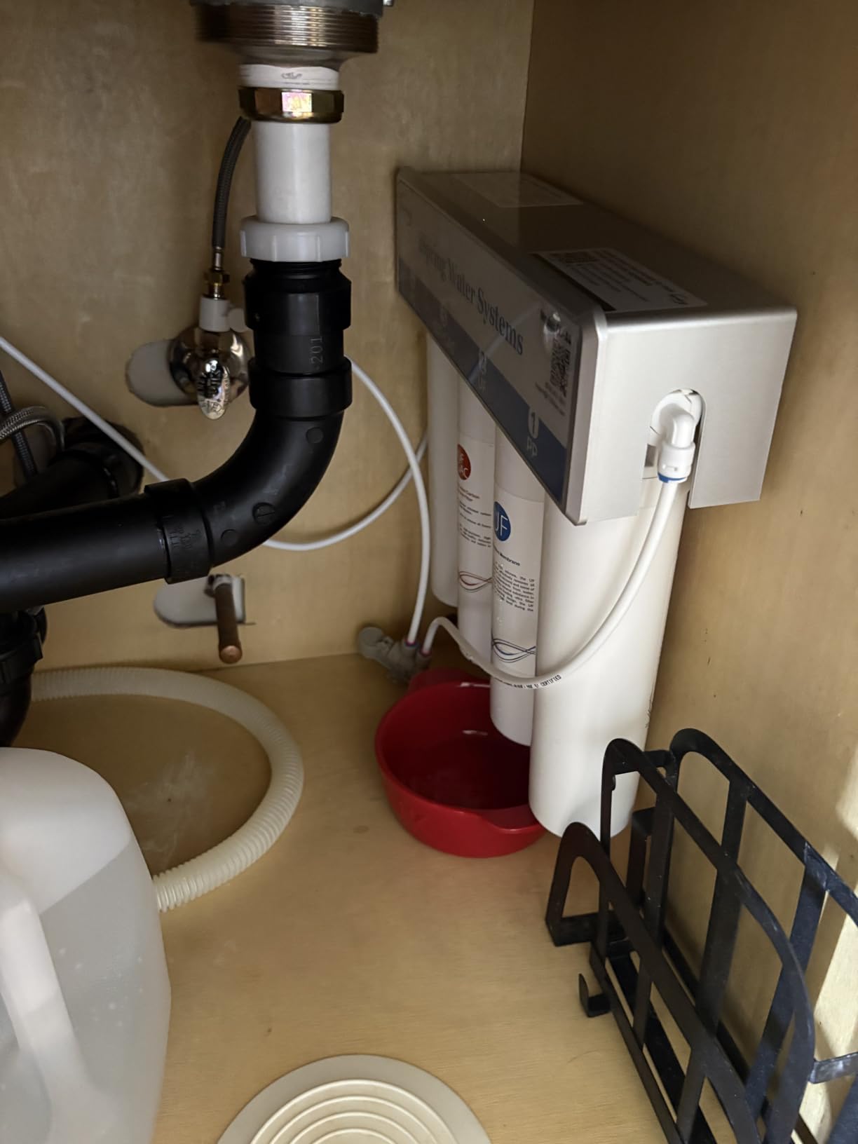 iSpring CU-A4 0.01μm Ultra-Filtration Under Sink Water Filter System, Tankless 4-Stage High Capacity, Remove 99.99% Contaminants, Quick Filter Change with Brushed Nickel Faucet, White customer photo 1