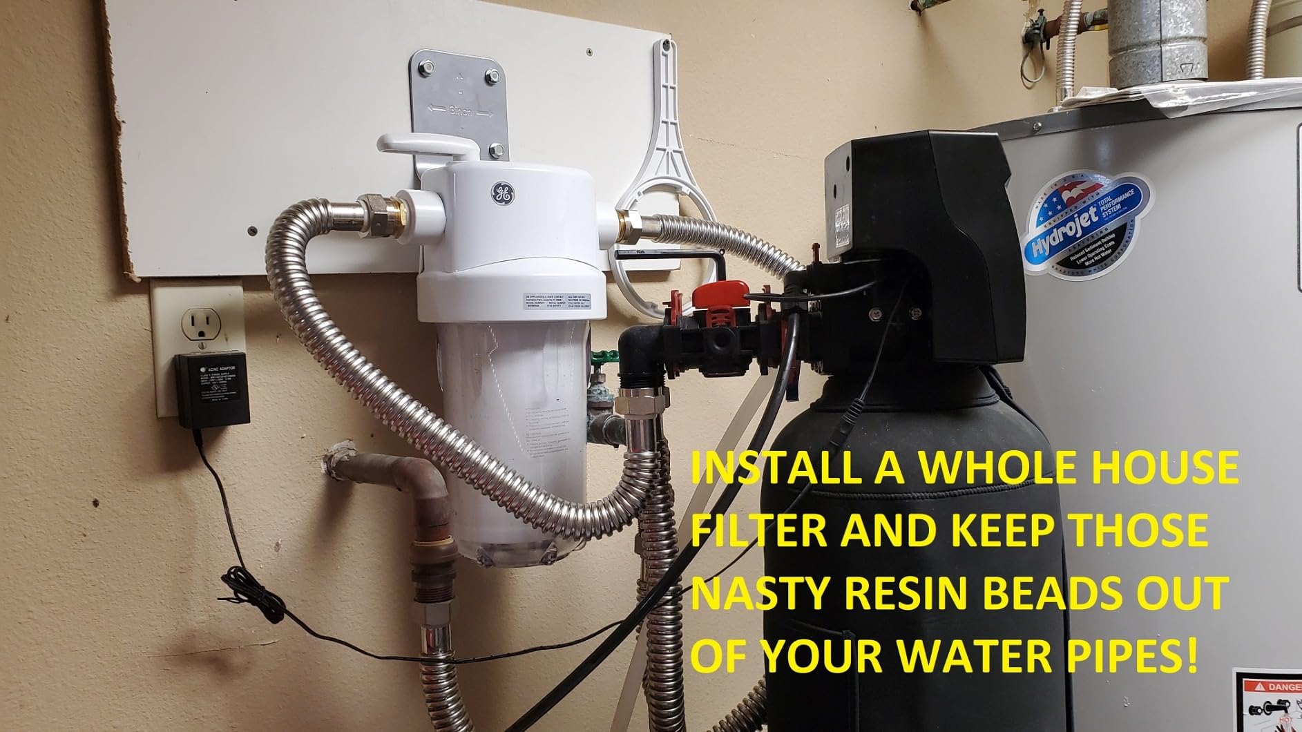 GE Whole House Water Filtration System, Reduces Sediment, Rust & More, Install Kit & Accessories Included, Replace Filters (FXHTC, FXHSC) Every 3 Months, GXWH40L customer photo 1