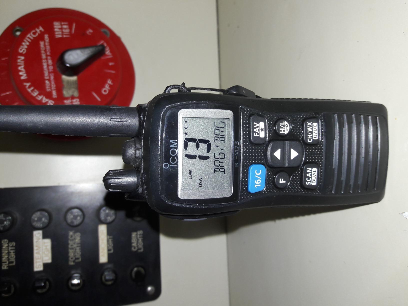 ICOM IC-M73 01 Icom IC-M73 01 Handheld VHF Marine Radio, 6 Watts customer photo 1