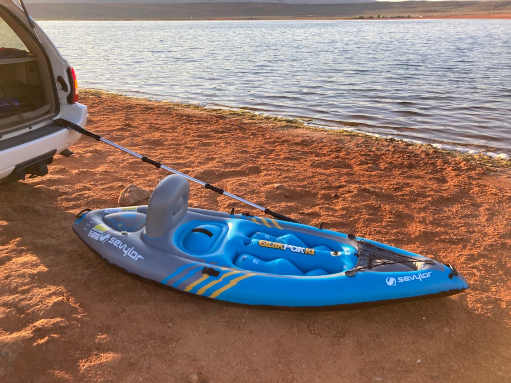 Sevylor QuickPak K1 1-Person Inflatable Kayak, Kayak Folds into Backpack with 5-Minute Setup, 21-Gauge PVC Construction; Hand Pump & Paddle Included customer photo 2
