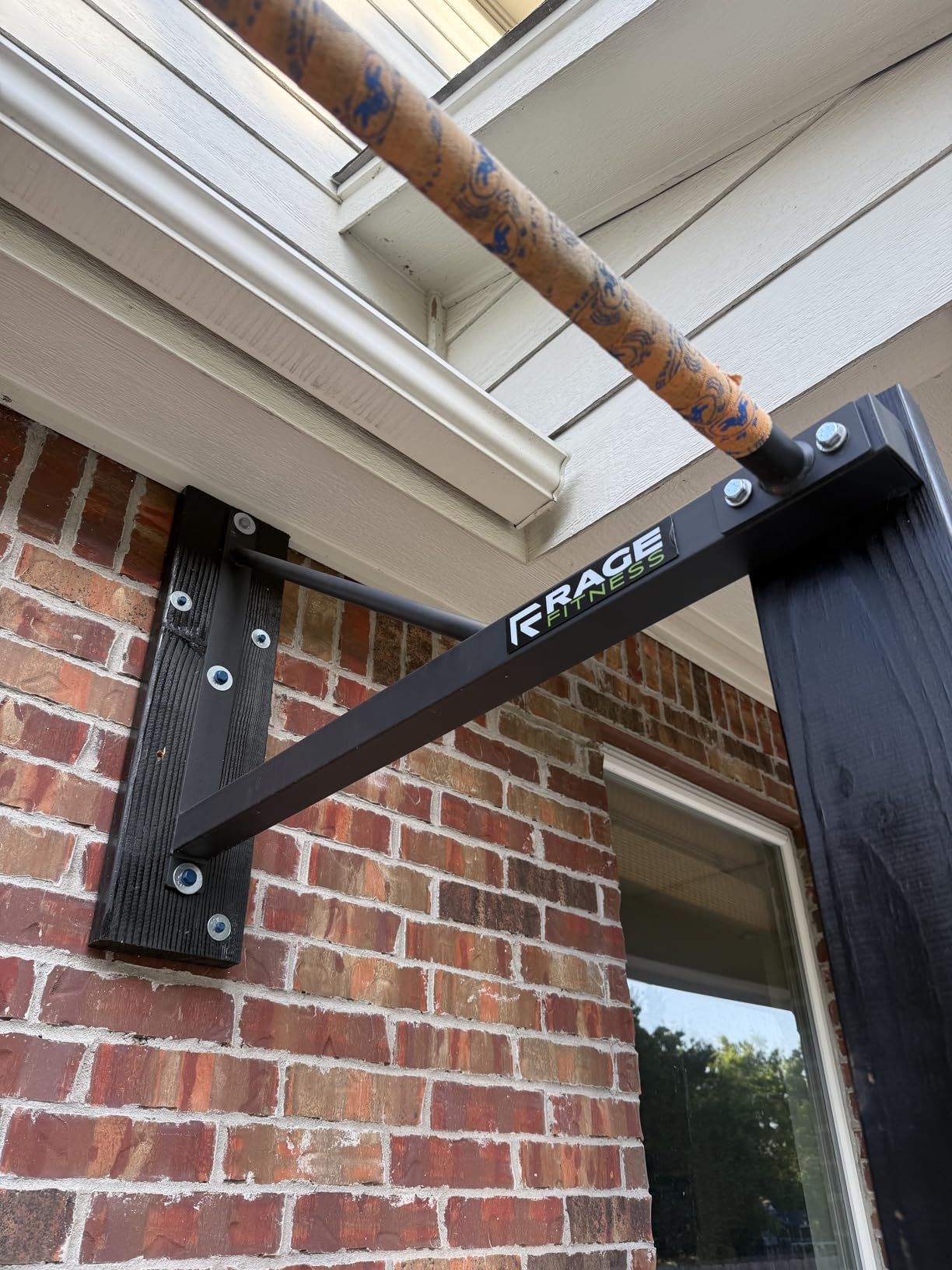 Rage Fitness Heavy-Duty Wall Mounted Pull Up Bar - 500 lbs Weight Capacity | Maintain Upper Body Strength & Core Stability | Space Efficient Steel Chin Up Black Bar for Home & Gym Versatile Workouts customer photo 2