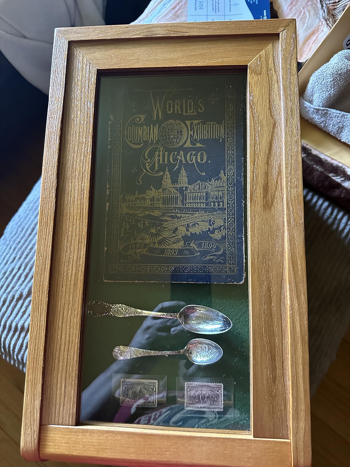 Collector's Cabinet Display Case for Collectibles, Wood 7-Drawer Storage Organizer Oak customer photo 1