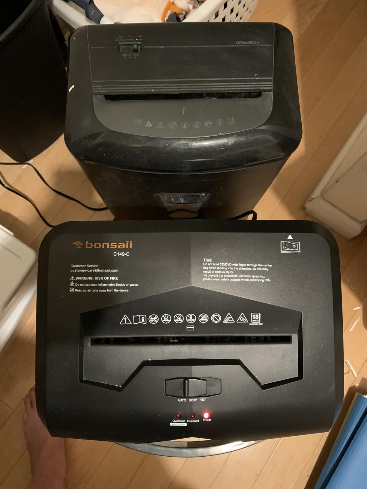 Bonsaii Paper Shredder, 18-Sheet 60-Minutes Shredder for Office Heavy Duty Cross-Cut Shredder with 6 Gallon Pullout Basket 4 Casters(C149-C) customer photo 1