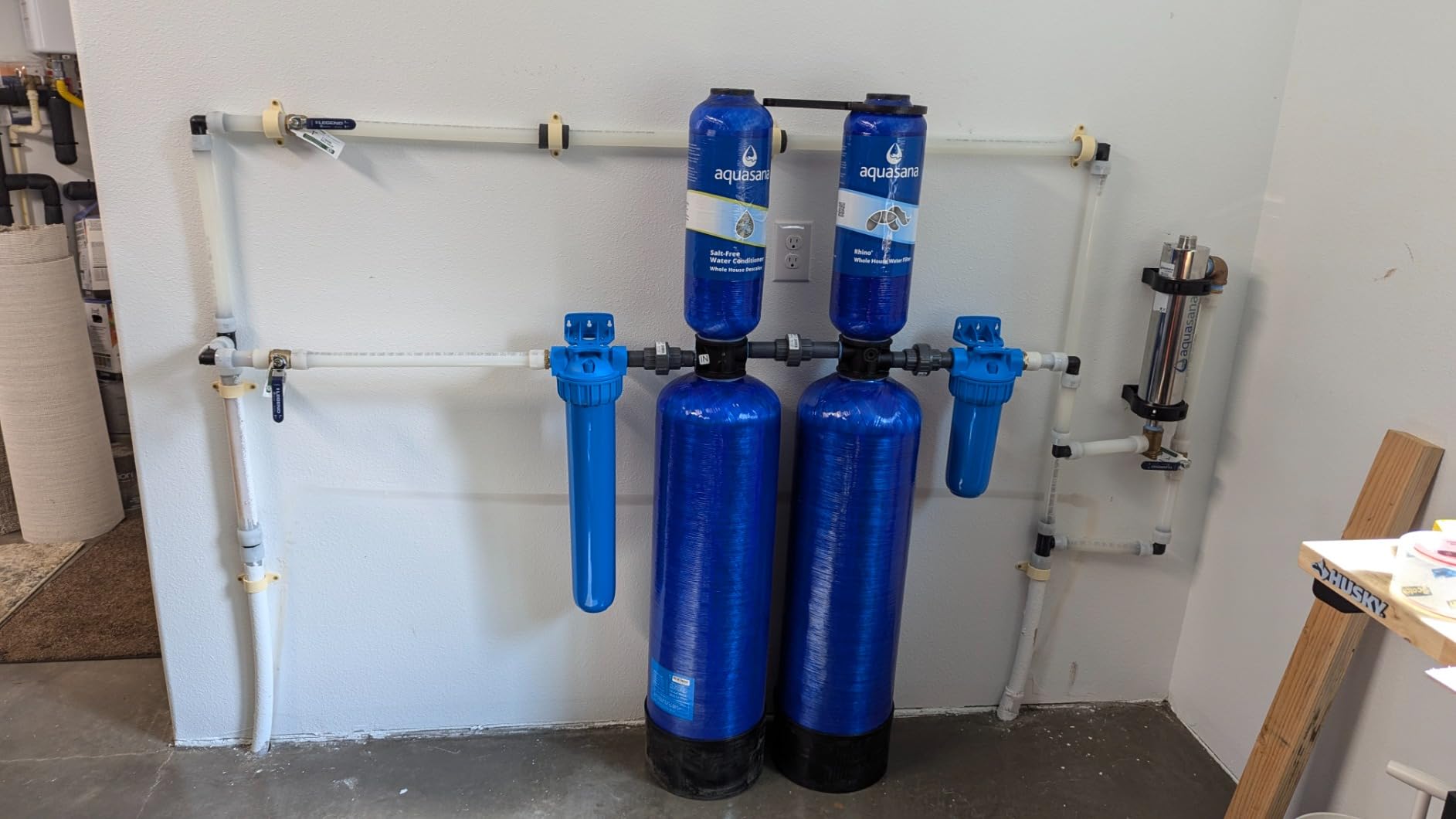 Aquasana Whole House Well Water Filter | 500K Gallons | UV, Carbon & KDF | Salt-Free Softener Alternative | Install Kit | Tackles up to 99.99% Chlorine, Bacteria, Viruses & Scale | EQ-WELL-UV-PRO-AST customer photo 2