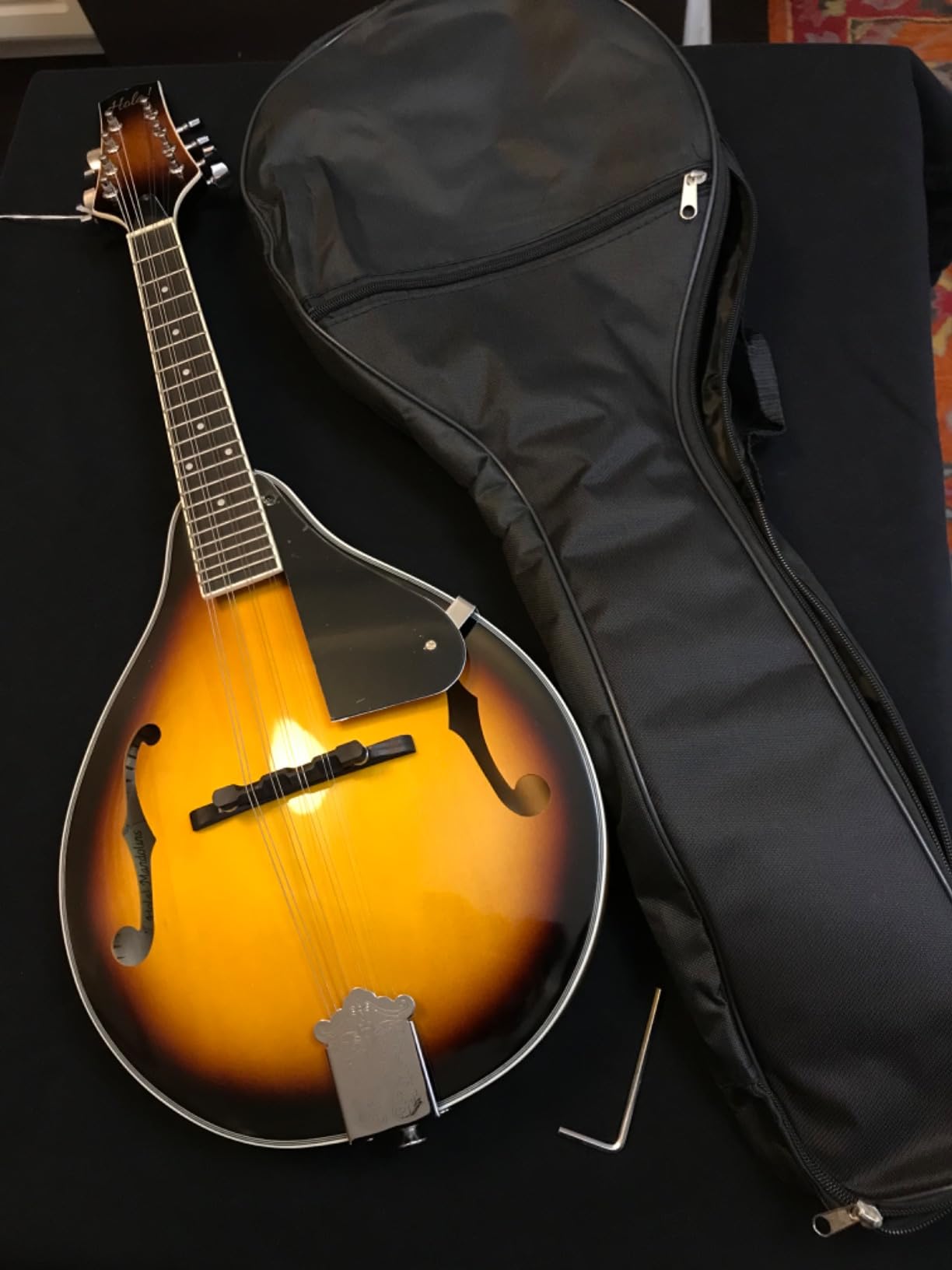 Hola! Music A Style Mandolin Instrument with Adjustable Truss-Rod Model HM-3TS, Glossy Sunburst Finish customer photo 1