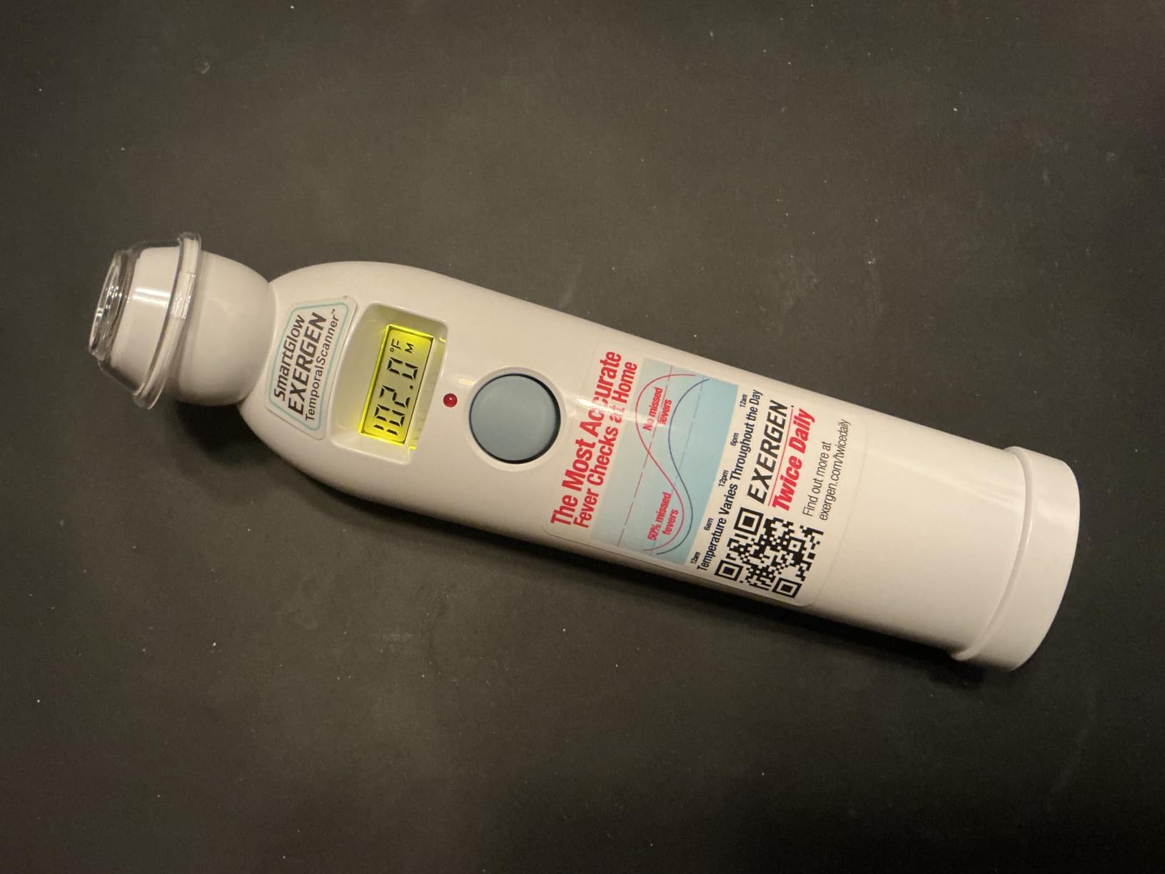 Exergen TAT-2000C Temporal Artery Thermometer - Temporal Thermometer for Kids, Newborns & Adults, Soft Glow Display, Silent Mode, 9V Battery Included customer photo 1