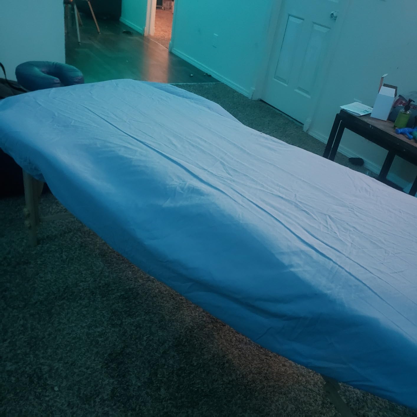 Saloniture Professional Portable Massage Table with Backrest - Black customer photo 1