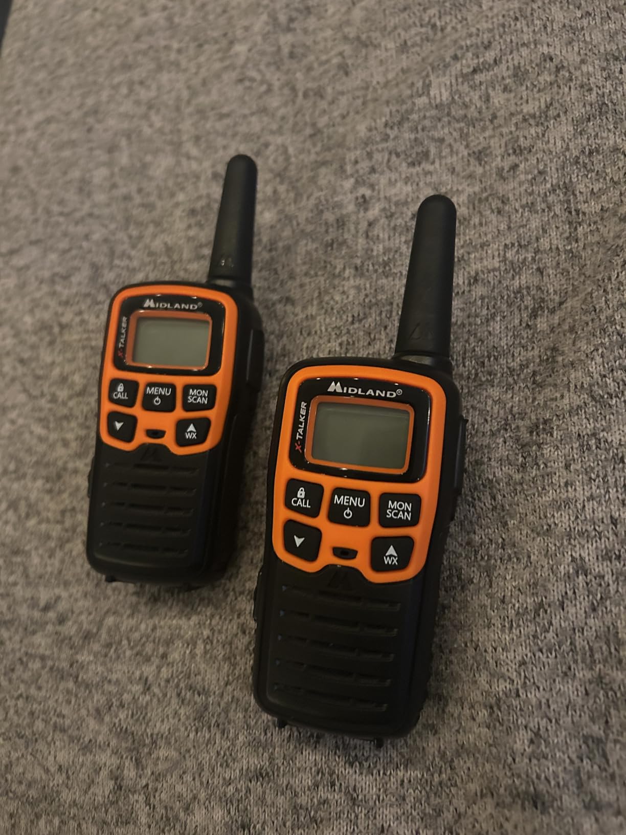 Midland T51VP3 X-TALKER Spotting and Recovery Walkie-Talkie Long Range - FRS Two Way Radio with NOAA Weather Scan + Alert, 38 Privacy Codes - Black/Orange - 2 Pack customer photo 1