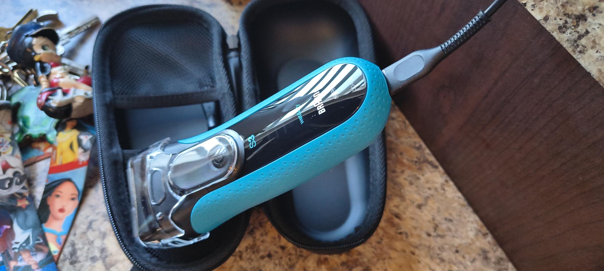 Braun Electric Series 3 Razor with Precision Trimmer, Rechargeable, Wet & Dry Foil Shaver for Men, Blue/Black, 4 Piece customer photo 1