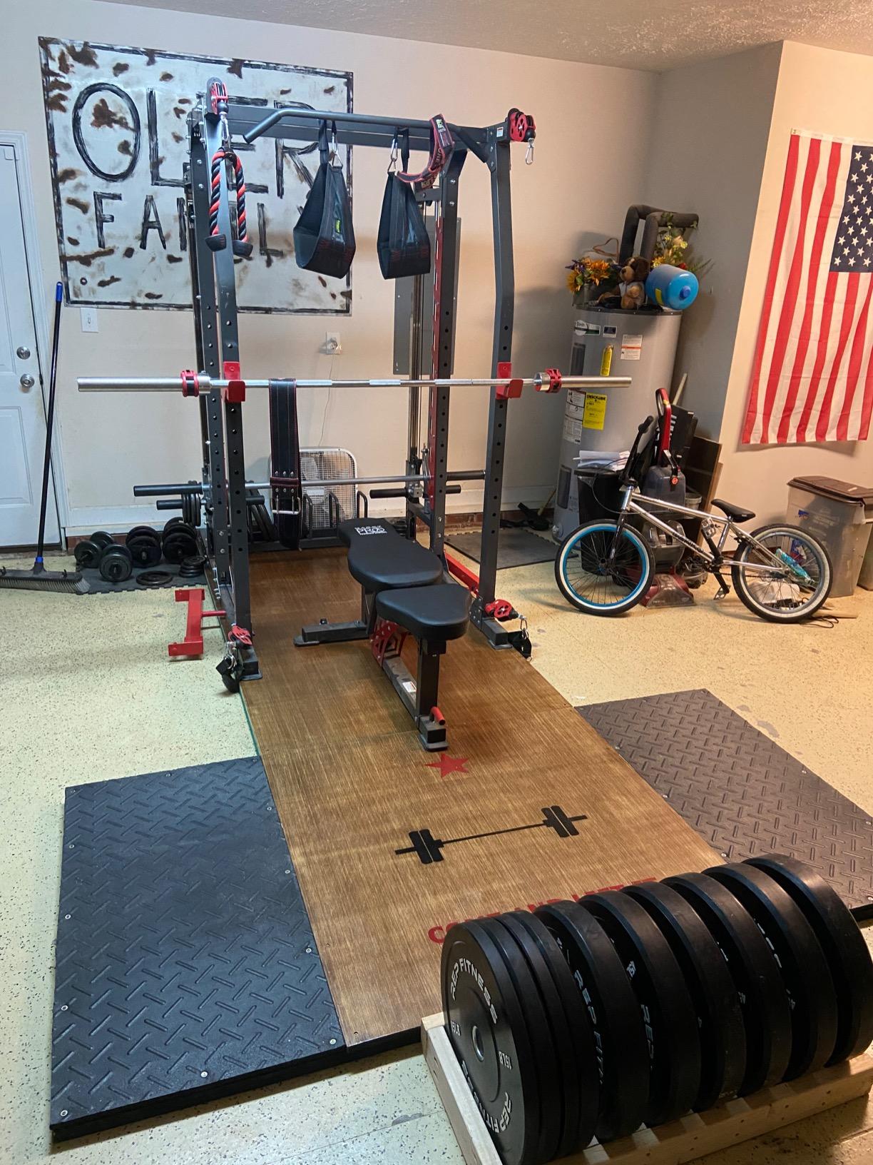 REP Fitness Rubber Bumper Plates, 5Lb to 370 lb Set Pairs, Olympic Standard Weights, Shock Absorbing Low Bounce Design, For Home Gyms, Fitness Centers, Strength Workouts, Barbell Use customer photo 1